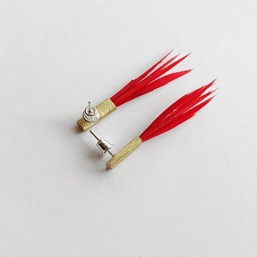 kolczyki z piórami PIÓRKO kolczyki