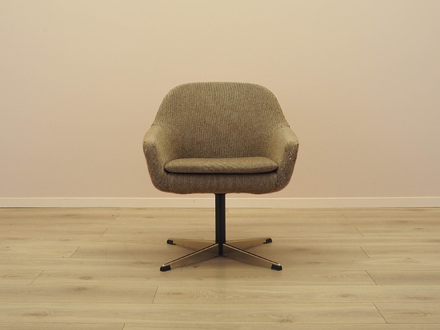 fotele Fotel brązowy, duński design, lata 70, produkcja: Dania