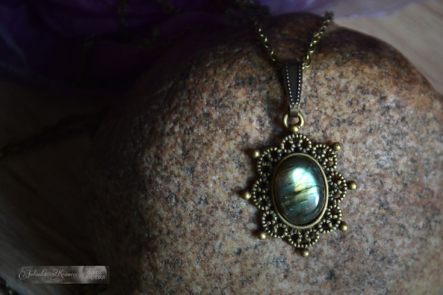 wisiory Labradoryt z Finlandii  Wisiorek kolekcja vintage