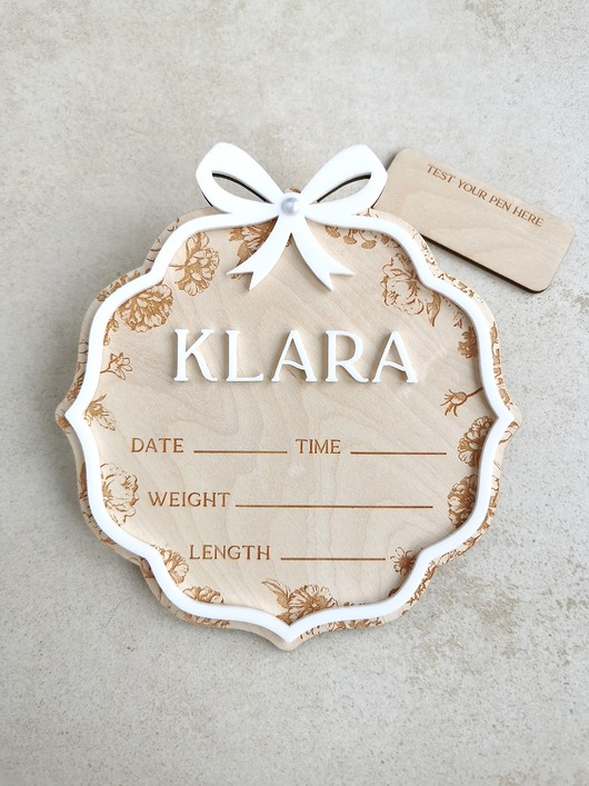 niemowlak - inne Tabliczka metryczka dla noworodka, metryczka dla dziewczynki