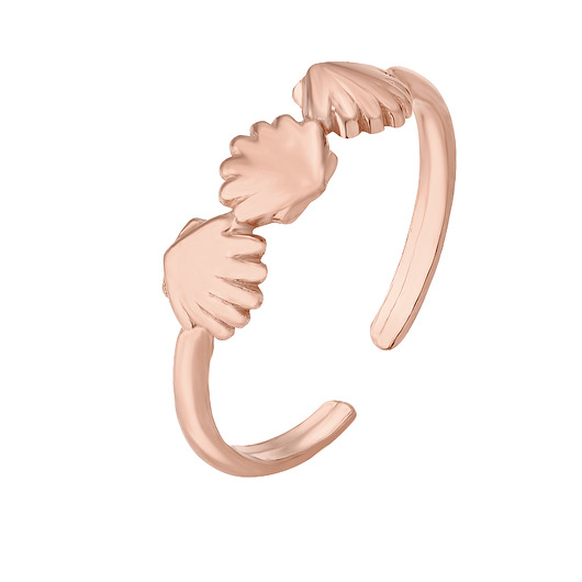 pierścionki złote Pierścionek z różowego złota z muszelkami