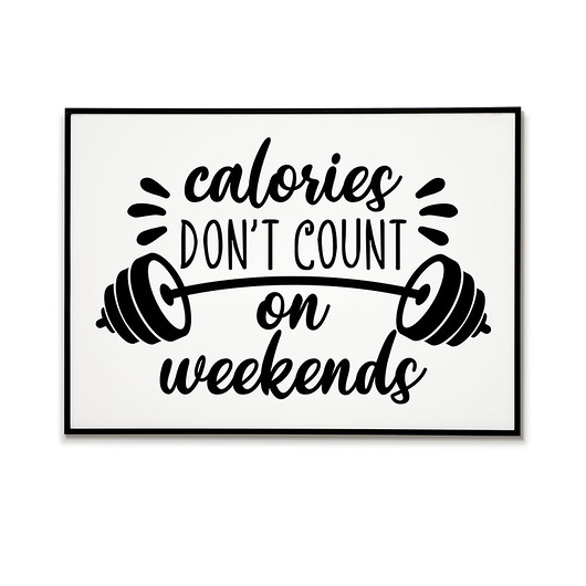 plakaty Plakat motywacyjny z napisami CALORIES