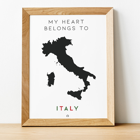 plakaty Plakat My heart belongs to ITALY (Włochy) 