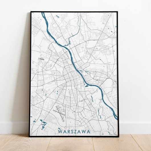 Mapa plakat - Warszawa Mappy Maps