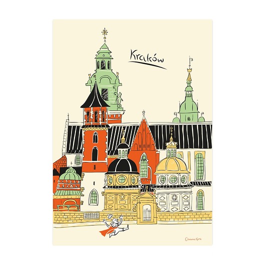 Plakat A4 Kraków Katedra na Wawelu Gliniana Kura