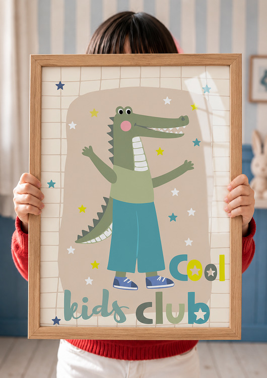obrazy i plakaty do pokoju dziecięcego Plakat Korokodyl