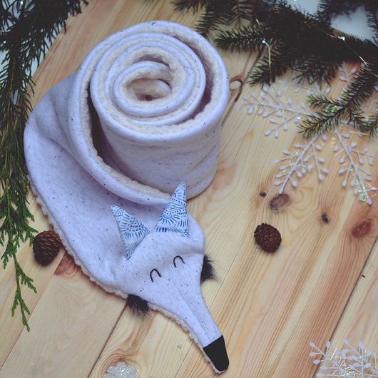 szale damskie Szalik Lis Polarny - ostatnia sztuka