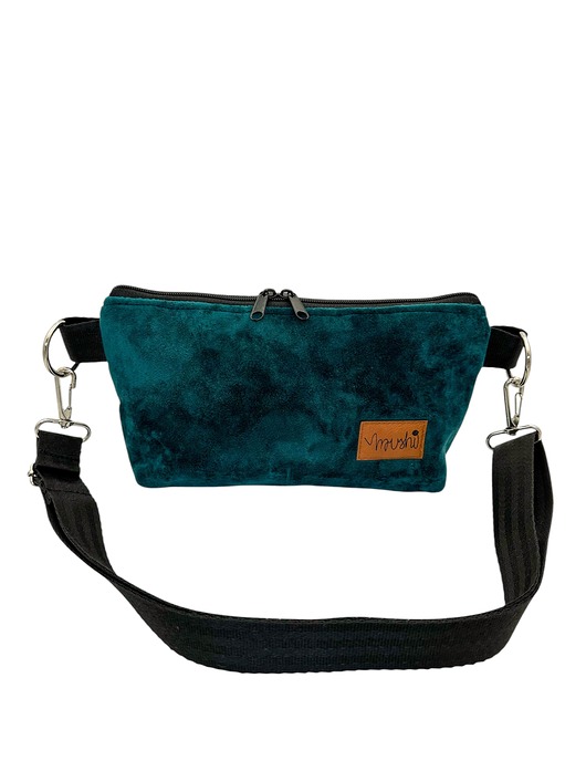 torebki mini Torebka "Głęboka zieleń" welur