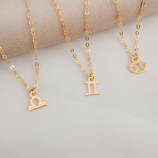 złote naszyjniki RYBY ZNAK ZODIAKU NASZYJNIK, zodiak biżuteria