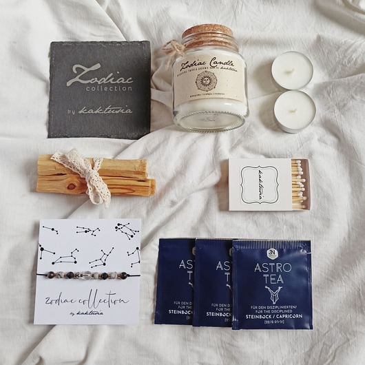 bransoletki z kamieni naturalnych KOZIOROŻEC - kaktusiowy box prezentowy