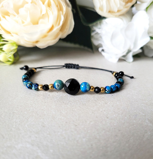 bransoletki z kamieni naturalnych SKORPION- z Turmalinem Zodiakalna bransoletka