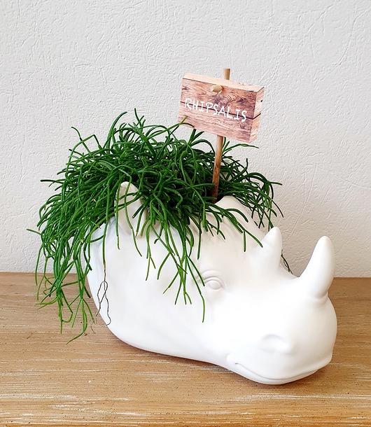 Doniczka osłonka Nosorożec 23cm biała Home Design