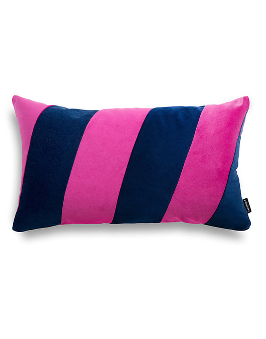 poduszki gładkie Stripes granatowo różowa poduszka  50x30