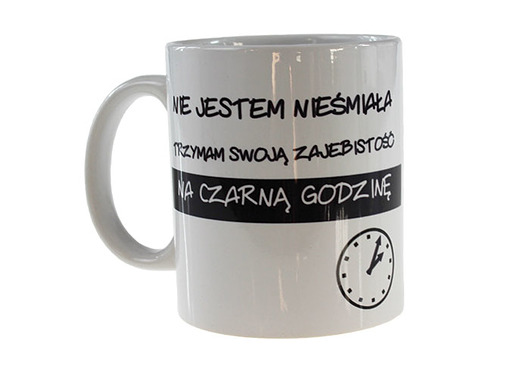 Kubek z nadrukiem - Na czarną godzinę AllbagAllprints
