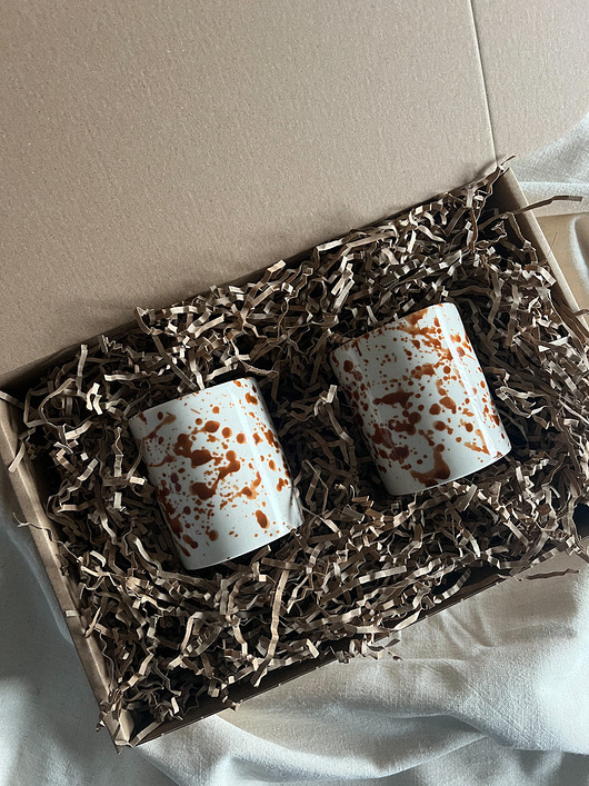 kubki Zestaw prezentowy 2 kubki porcelanowe