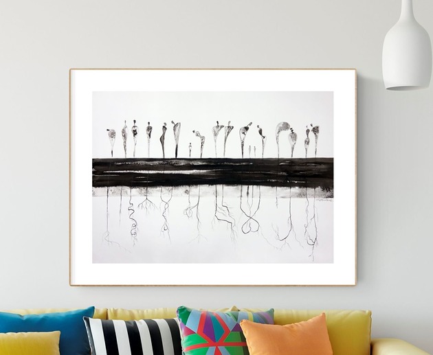 grafika 70X50 cm wykonana ręcznie, plakat Krystyna Siwek Art