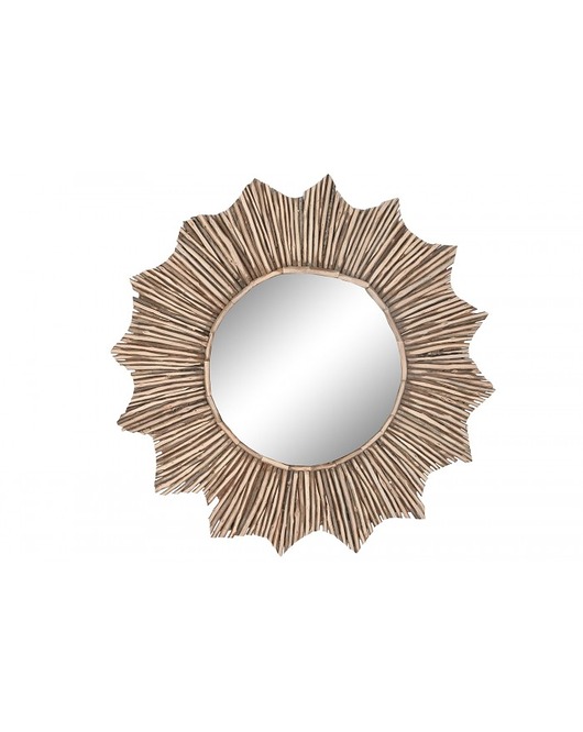 lustra stojące i wiszące Lustro Drewniane Lustro Dekoracyjne Eucalyptus 120 cm