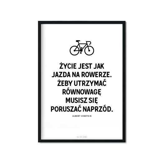 plakaty "życie jest jak jazda na rowerze" Plakat