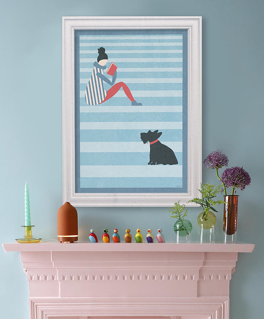 plakaty Plakat - Czytanie na schodach