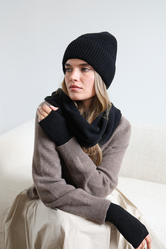 rękawiczki damskie Mitenki Merino & cashmere czarne