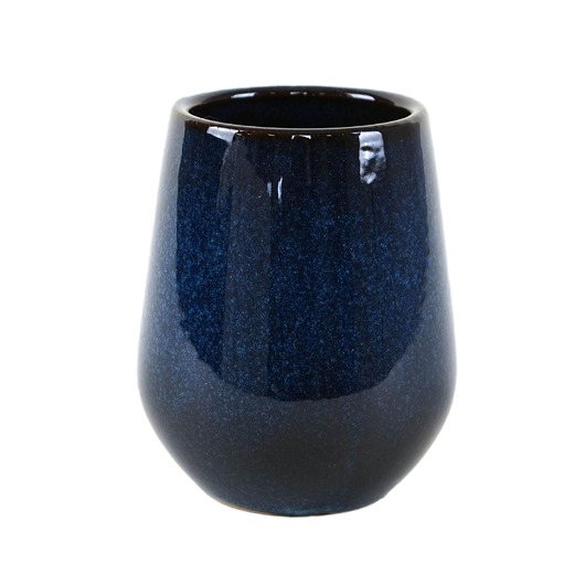 wazony Wazon ceramiczny granatowy, duński design, lata 70, produkcja: Dania