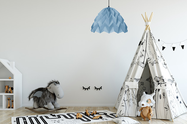 lampy wiszące Lampa wisząca origami ICEBELL niebieska