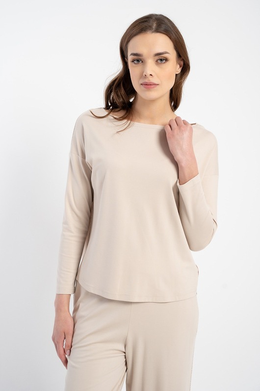 bluzki z długim rękawem damskie Bluzka Alexis Light Beige