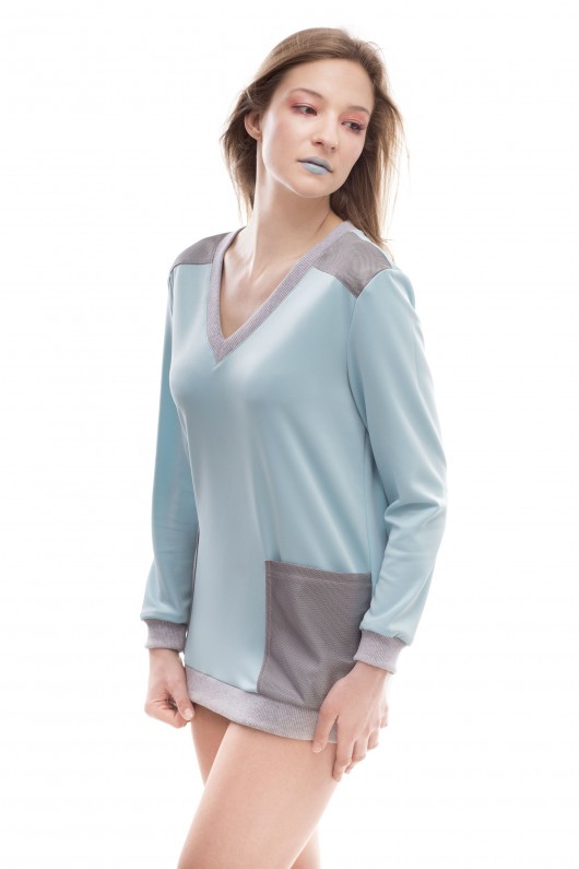 Bluza błękitna Ewa Bednarska