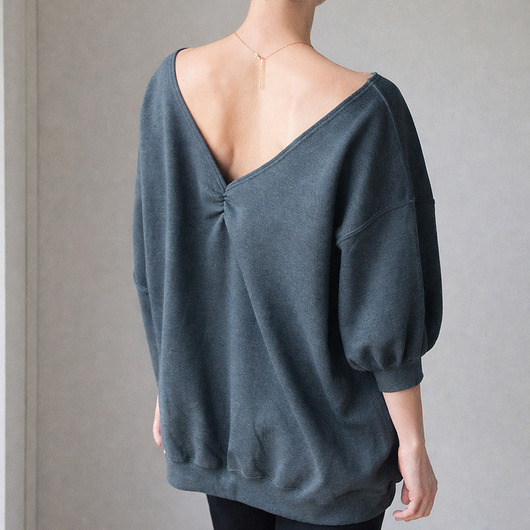 bluza bez kaptura damska Wielka Dwustronna Bluza Bomba Ciemnoszara