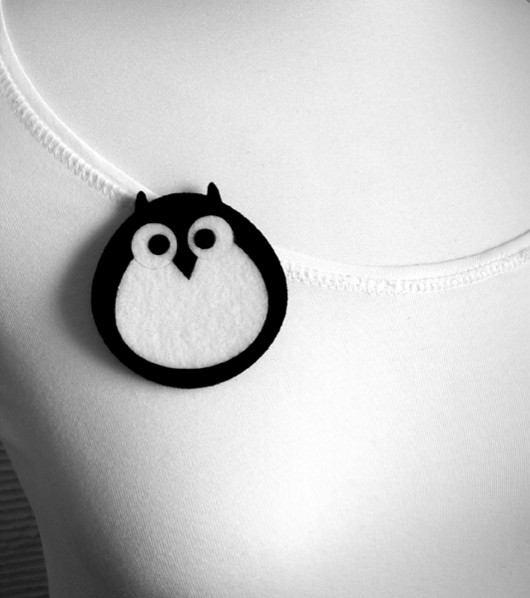 felt owl... felt label