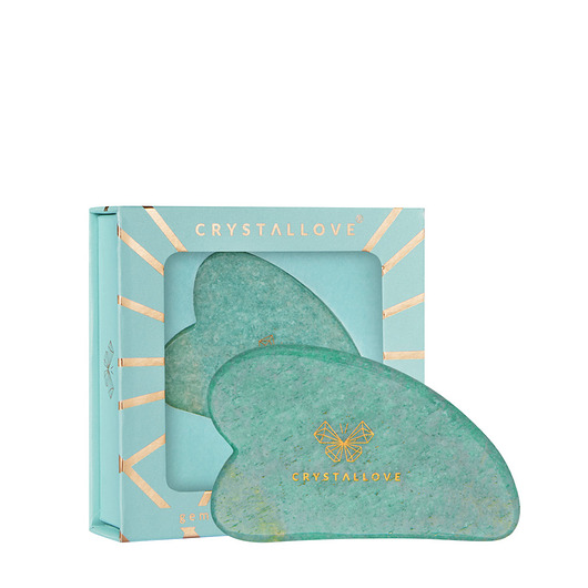 akcesoria dla niej CRYSTALLOVE Płytka do masażu twarzy gua sha z amazonitu - limited edition
