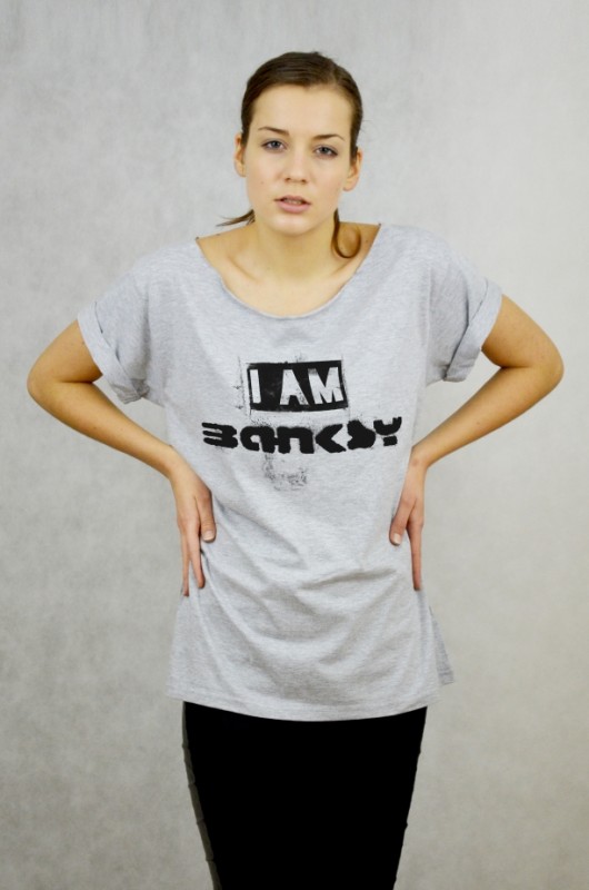 BANKSY - Koszulka Oversize szara T-shirt GAU great as You