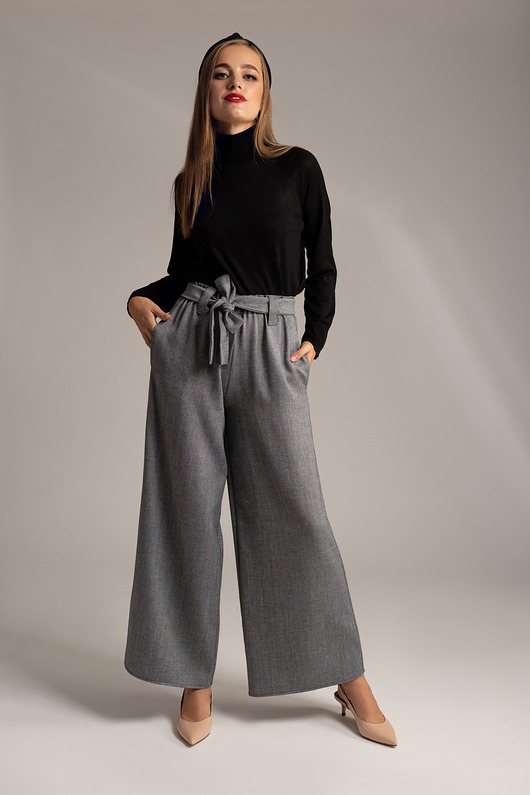 spodnie materiałowe damskie Spodnie szerokie