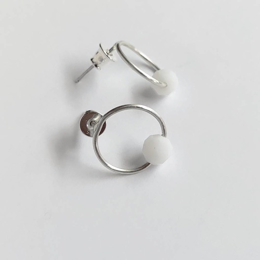 kolczyki z kamieniami Kolczyki OKRĄG