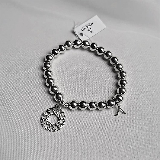 bransoletki z kamieni naturalnych Bransoletka Hematite Silvery