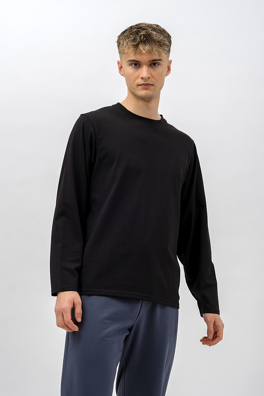 bluzy męskie Longsleeve ,,MELIK" czarny