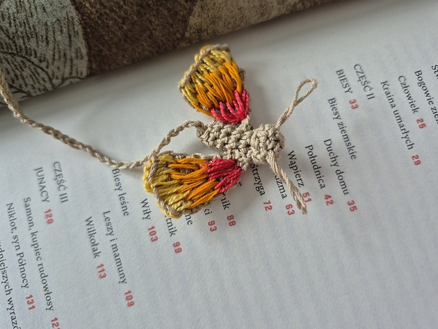 notatniki i albumy Zakładka do książki Mol Książkowy handmade z bawełny