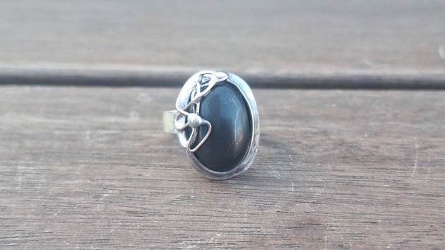 pierścionki - różne Onyks - pierścionek regulowany