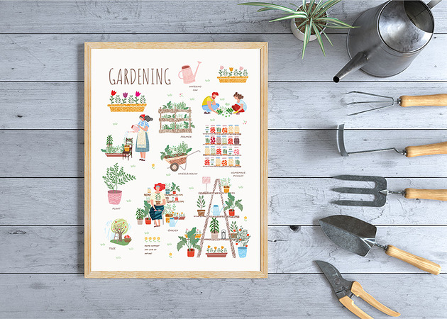 plakaty Plakat. Wiosna w ogrodzie