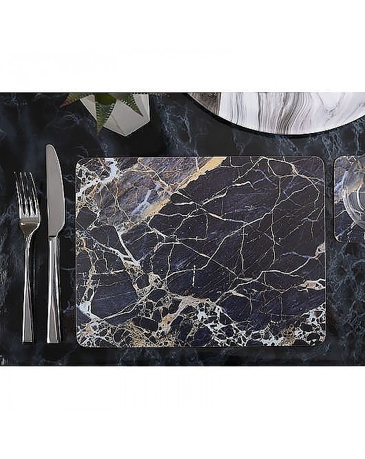 Podkładka Korkowa 6 szt. Marble Duża Granatowa MIA home