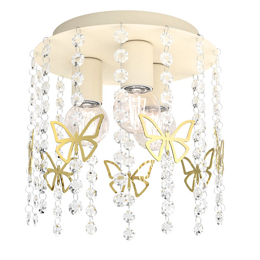 lampy do pokoju dziecka Luksusowa lampka dla dziewczynki złota motylki