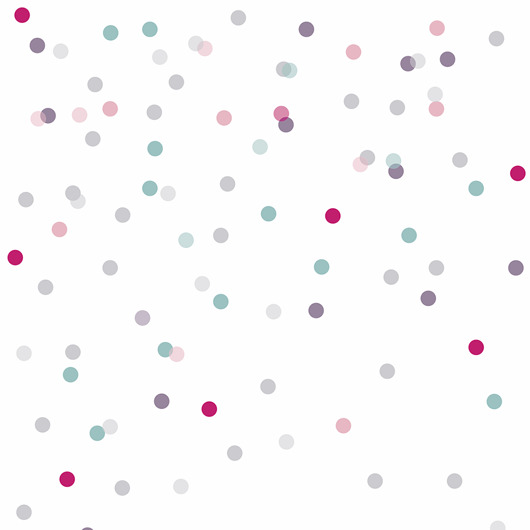 naklejki ścienne do pokoju dziecka Tapeta dla dzieci Kolorowe Kropki ( Dancing Dots )