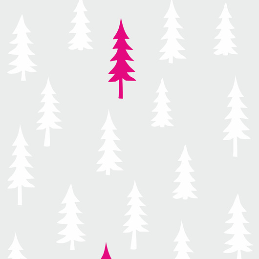 naklejki ścienne do pokoju dziecka Tapeta dla dzieci las- Pink Forest
