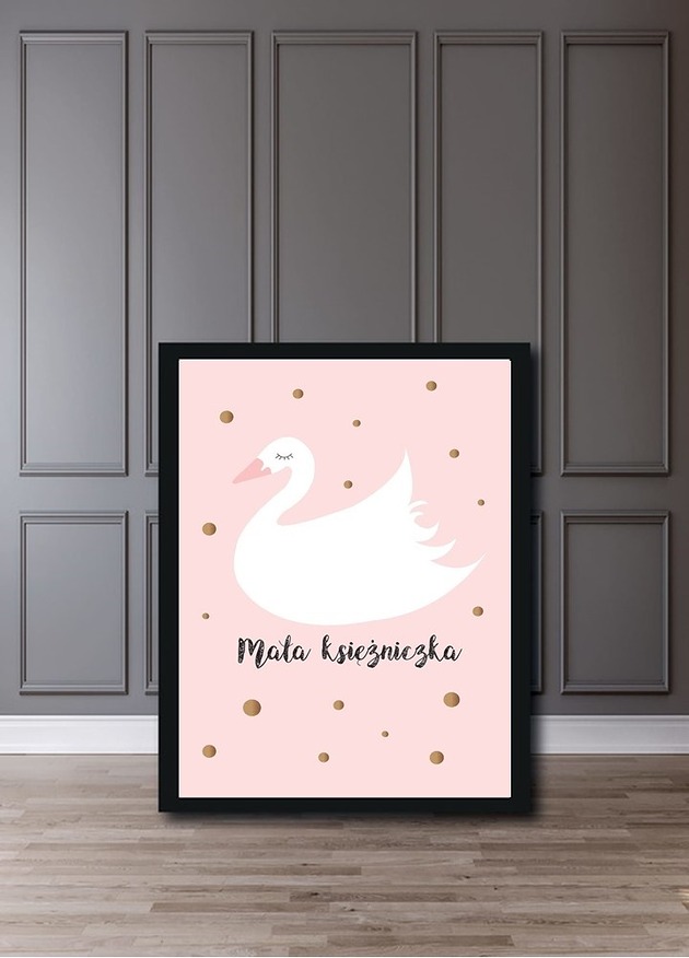 obrazy i plakaty do pokoju dziecięcego PLAKAT "MAŁA KSIĘŻNICZKA" A4