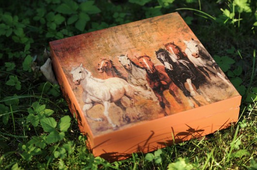 Szkatułka na biżuterię - Wild Horses Bubble Bench