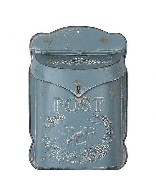 skrzynki, kufry i pudła Skrzynka na Listy Metalowa Niebieska