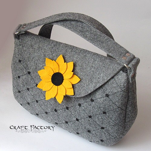 Sunflower Chequered - torba M Craft Factory