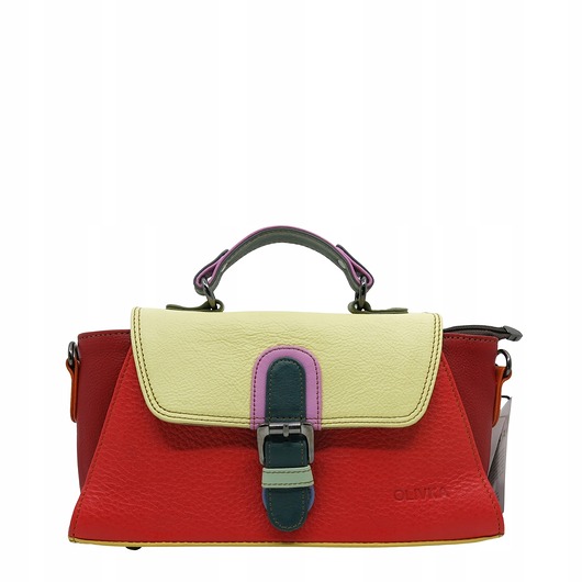 torby na ramię Torebka damska skórzana retro do ręki regulowany pasek elegancka eko OLIVKA