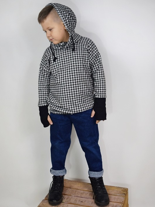 bluzy dla chłopców Bluza w pepitkę