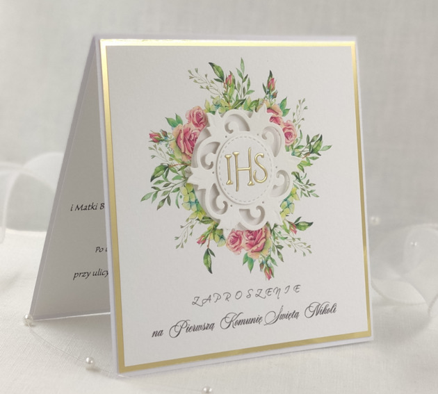 zaproszenia na komunię Zaproszenia na Komunię, wzór 14A